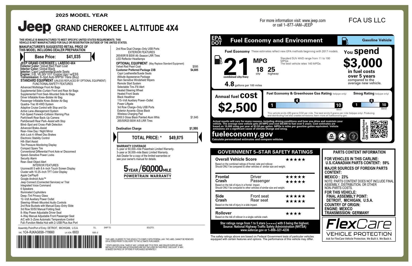 2025 Jeep Grand Cherokee L Altitude