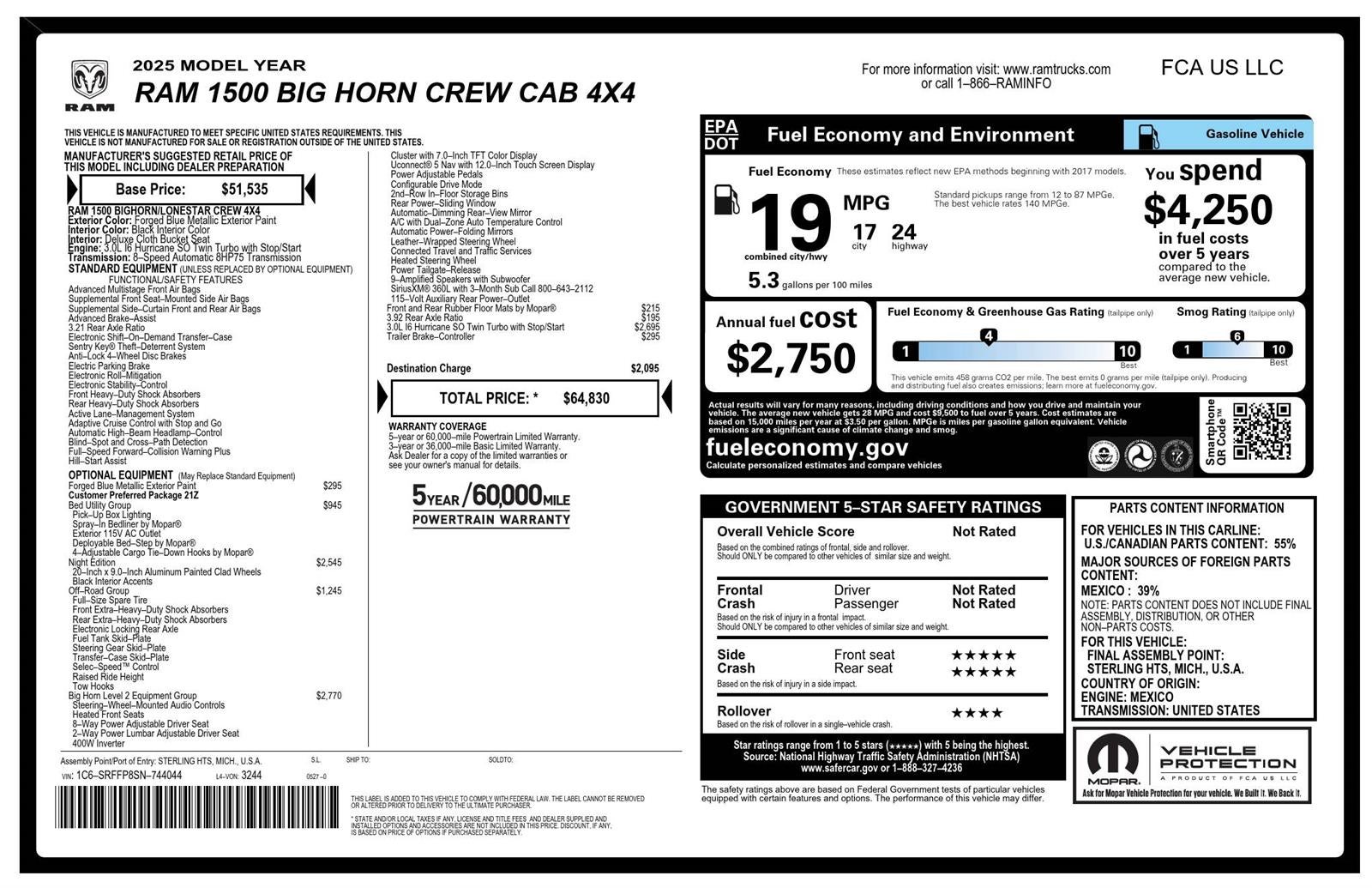 2025 RAM 1500 Big Horn