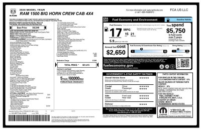 2020 RAM 1500 Big Horn