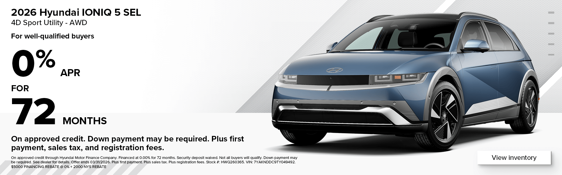 Hyundai IONIQ 5 Financing Offer at West Herr Hyundai